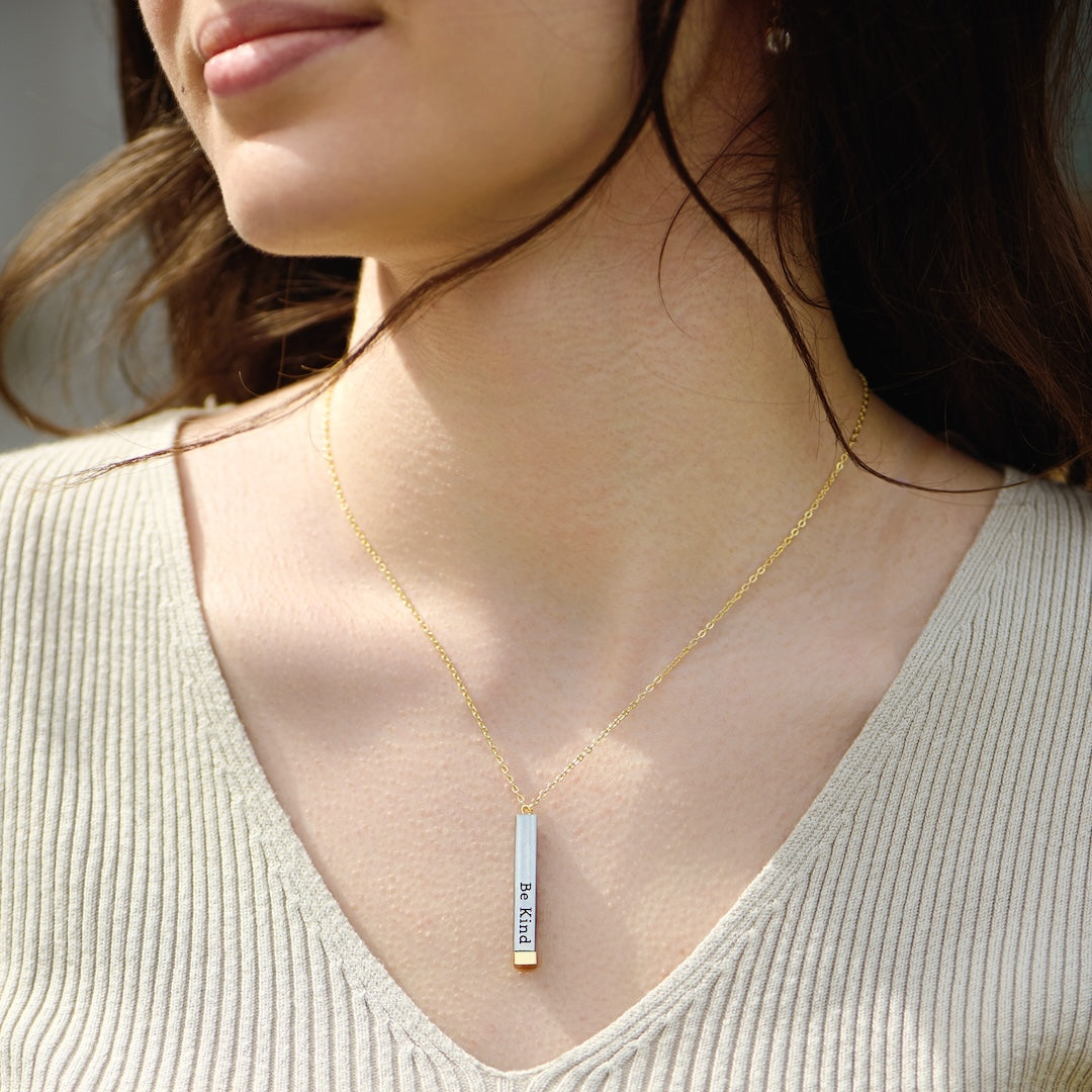 Be Kind Necklace with Hidden Message