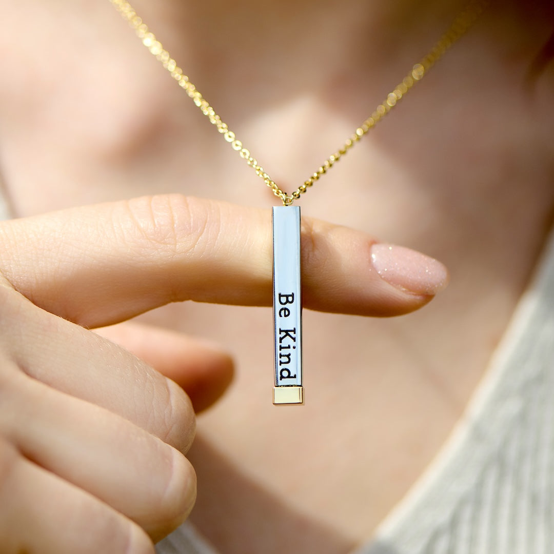 Be Kind Necklace with Hidden Message