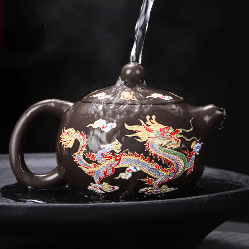 Color Changing Dragon Clay Teapot