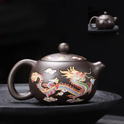 Color Changing Dragon Clay Teapot