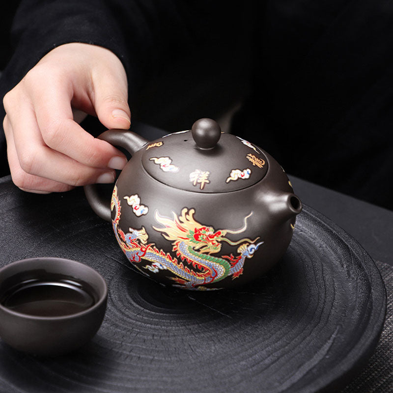 Color Changing Dragon Clay Teapot