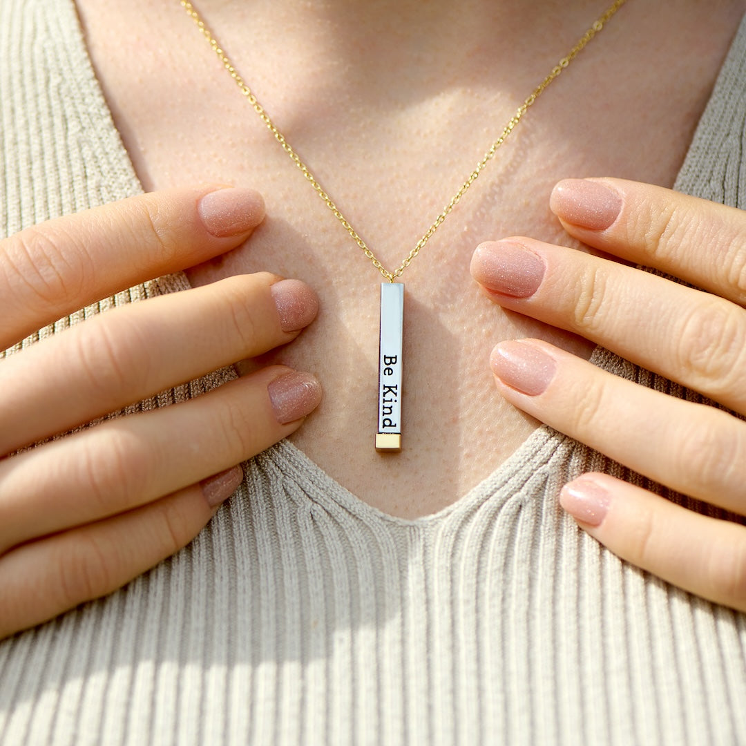 Be Kind Necklace with Hidden Message